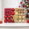101Pcs Plastic Christmas Ball Set Shatterproof Christmas Ball Gift Box  Ceiling Decoration