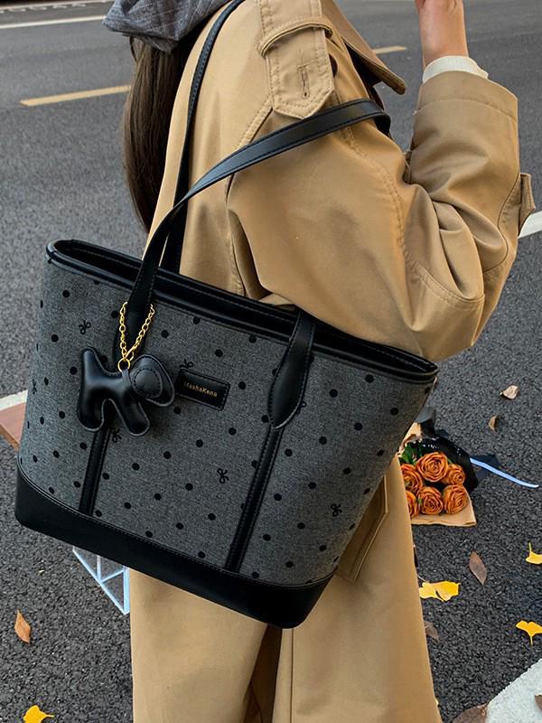 2025 Retro Women's Large-Capacity Tote & Crossbody Bag for College Students