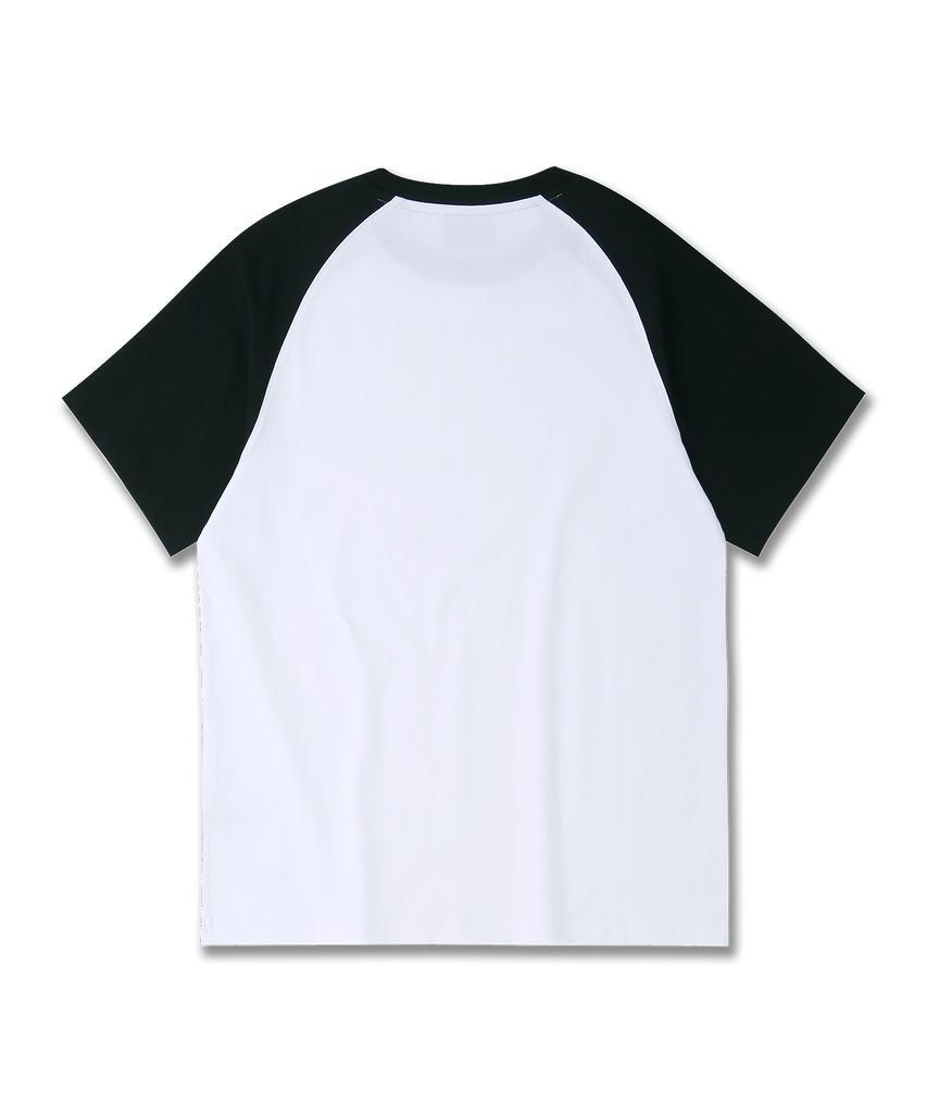 DOLPHIN WAVE APPAREL Dolphin Silicone Print Raglan Short Sleeve T-Shirt Black