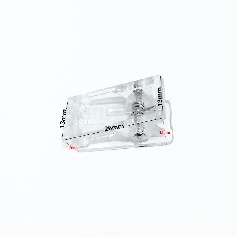 Clear Double-Sided Acrylic Plastic Clips - Versatile Office & Photo Stationery