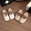 Baotou Slippers for Women Soft-soled Summer Flat-bottomed Bow One-foot Half-support Single Shoes