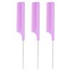 3Pcs Rat Tail Combs Bright Color Heat-Resistant Lightweight Anti-static Hairdressing Rat Tail Combs Salon Supplies