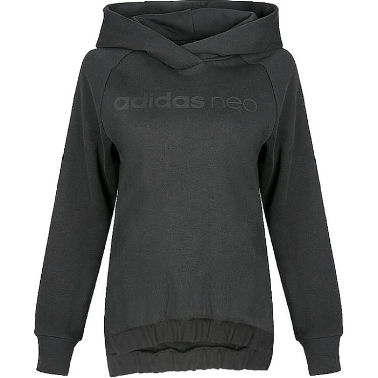 

Adidas Neo Comfortable Versatile Soft Hooded Sweatshirt Women tops Black CV9008 XL