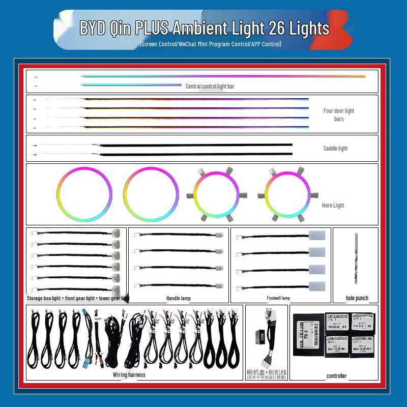 BYD Qin PLUS/L Dynamic Ambient Car Interior Flowing Lights