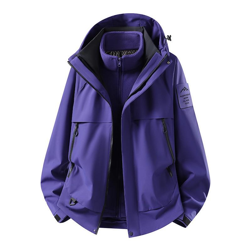 3-in-1 Outdoor Jacket Men Women Hiking Camping Climbing Windproof Waterproof Coat