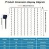 3M Solar Curtain Lights Fairy Garland String Lights 8 Modes Outdoor Waterproof Decorative Lights for Fairy Christmas House Garden