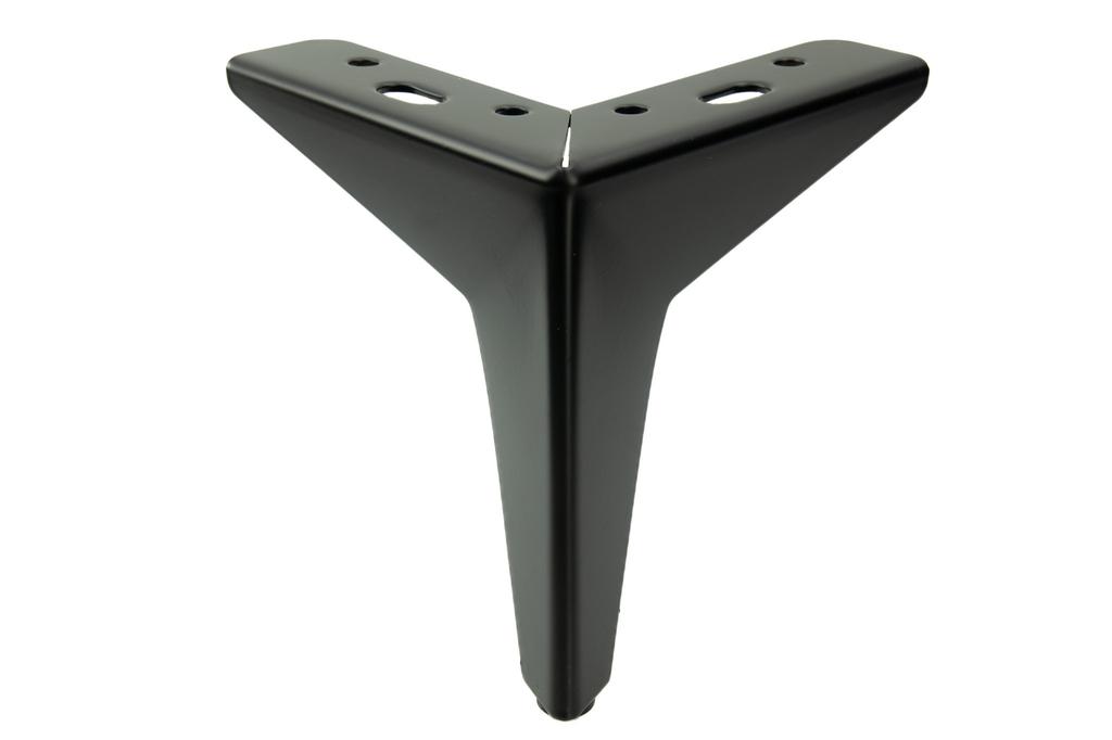 Set of 4 Furniture Legs Star, Matt Black, Height 13 Cm