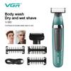 Original VGR V-393 2-in-1 Hair Trimmer Rechargeable Electric Shaver IPX5 Waterproof Beard Trimmer Face & Body Shaving Machine for Men Home Razor