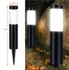 Cylindrical Garden Solar Light Dusk To Dawn Outdoor Waterproof Lights Lamp Cool White Warm White Solar Powered Garden Lighting