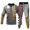 Man Jogging Pants Sweatshirt 3D Printed Patchwork Hoodies Trousers 2 Piece Set Streetwear Casual Tracksuit Male Oversized S-6XL