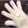 High-value Miffy Rabbit Gloves Total Plush Windproof Cold-resistant Warm All-inclusive Finger Gloves