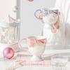 Bow Shaped Ice Cream Ceramic Cup Coffee Mug Dessert High Footed Cup Ceramic Cup Home Tea Cup Breakfast Milk Coffee Cup