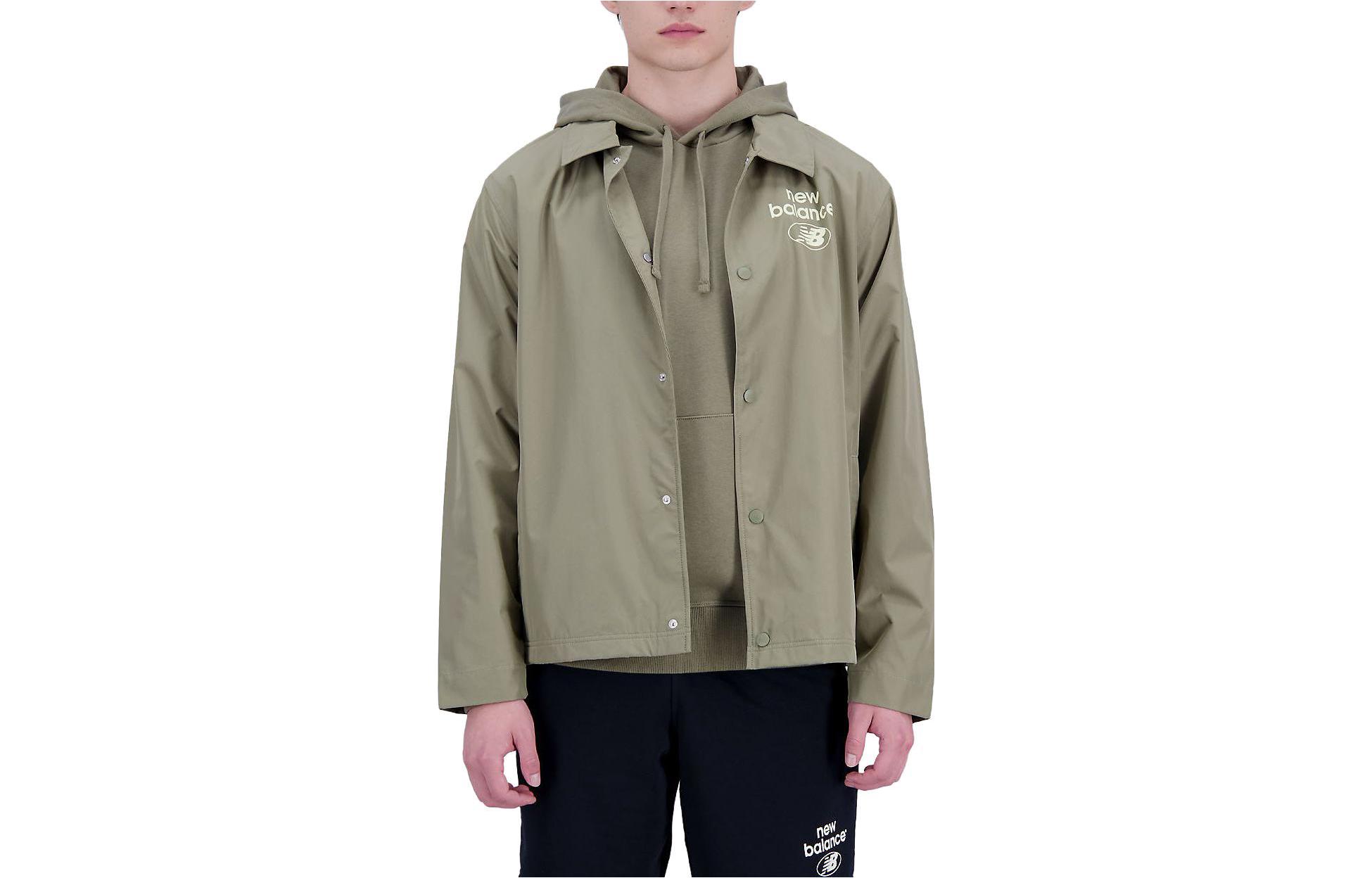 New Balance Jackets Men s Olive Green Hooded Moderate Other MJ31531-CGN XL