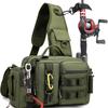 New Model Multi-functional Lure Backpack, Large Waist Bag, Tactical Cross-body Bag for Fishing, Fishing Rod Bag, Outdoor Bag
