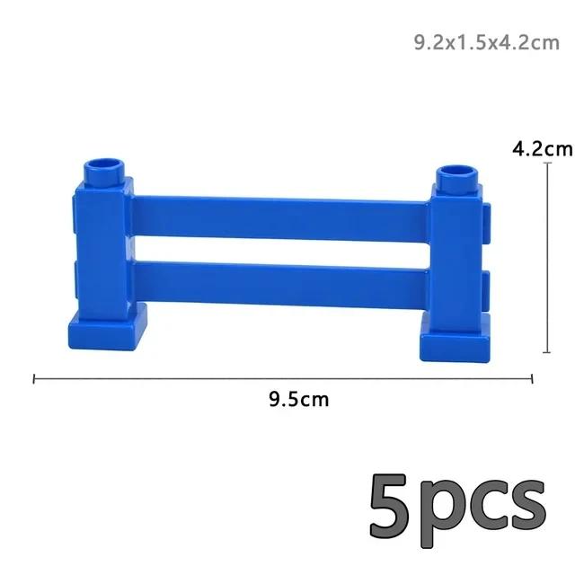 Store byggeklosser Slide Swing Seesaw Park Lekeplass Series Large Pillar Murstein Barn Barn Pedagogisk Leke Kompatibel Duploe