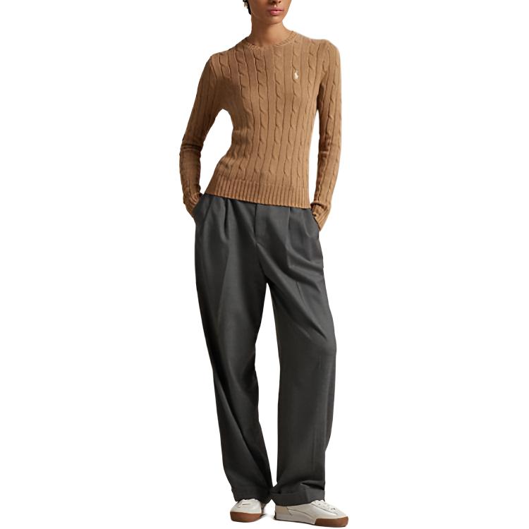 Polo Ralph Lauren Slim Fit Solid Color Long Sleeve Knit Sweater Women Sweater WMPOSWENC021318260