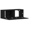 TV Stand Black Oak Effect 80 x 30 x 30 cm Engineered Wood