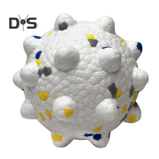 

Неразрушимая игрушка для жевания собак. Прочный мяч для прорезывания зубов у собак, для агрессивных любителей жевать. Интерактивные прыгучие мячи из попкорна для больших, средних и маленьких собак. 1pc белый