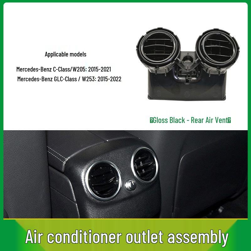 Compatible with Mercedes-Benz C-Class and GLC-Class W205 W253 Dashboard Front and Rear Air Conditioning Vent Grilles