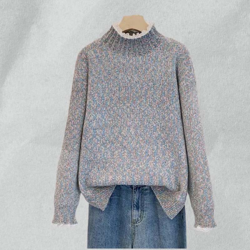 Sweater for Women Autumn Winter Thickened Warm Knitted Stretchy Long Sleeve Tops