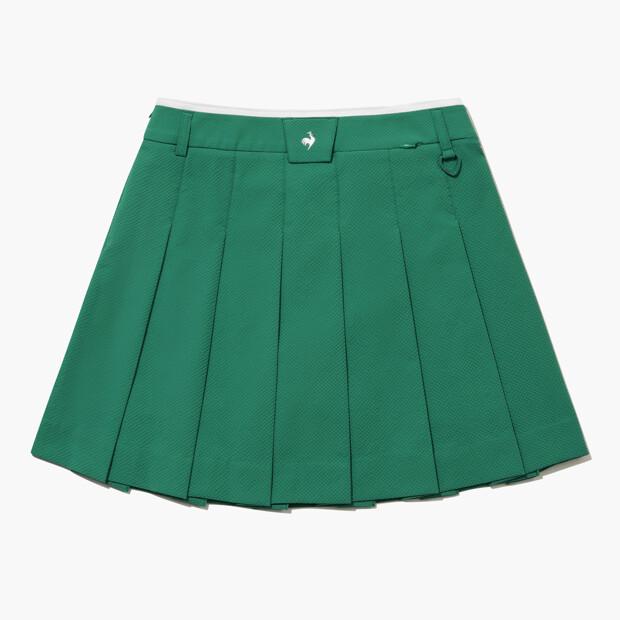 LECOQ GOLF Women'S Elastic Stretch Pleated Skirt _Gren Gr222Lsk42