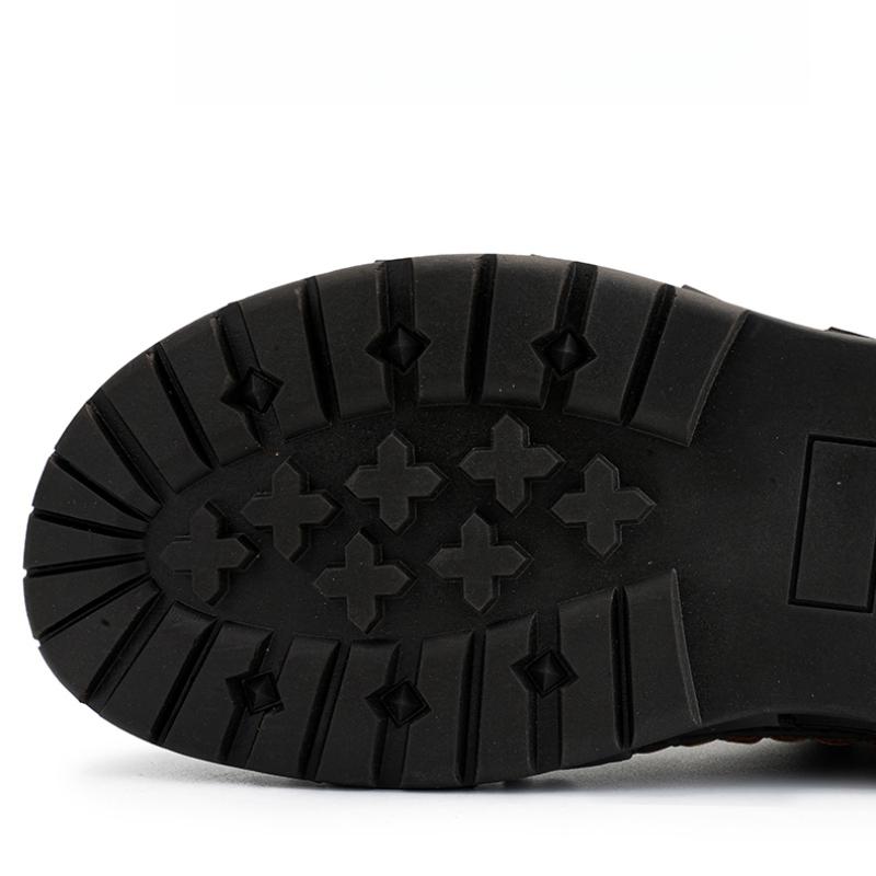 Men's Leather Boots Zipper Low Top Casual Shoes Outdoor Driving Handmade Shoes 39-48