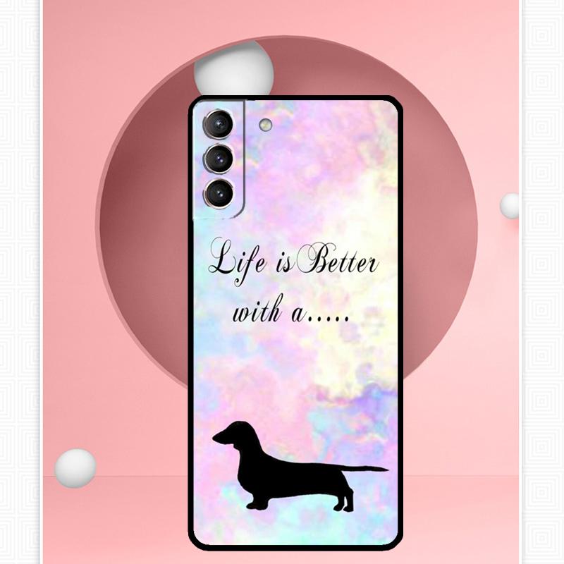 Sausage Dog Dachshund Quotes Case For Samsung Galaxy S24 Ultra S20 S21 S22 S23 S25 Ultra S9 S10 Plus S25 FE Cover Funda