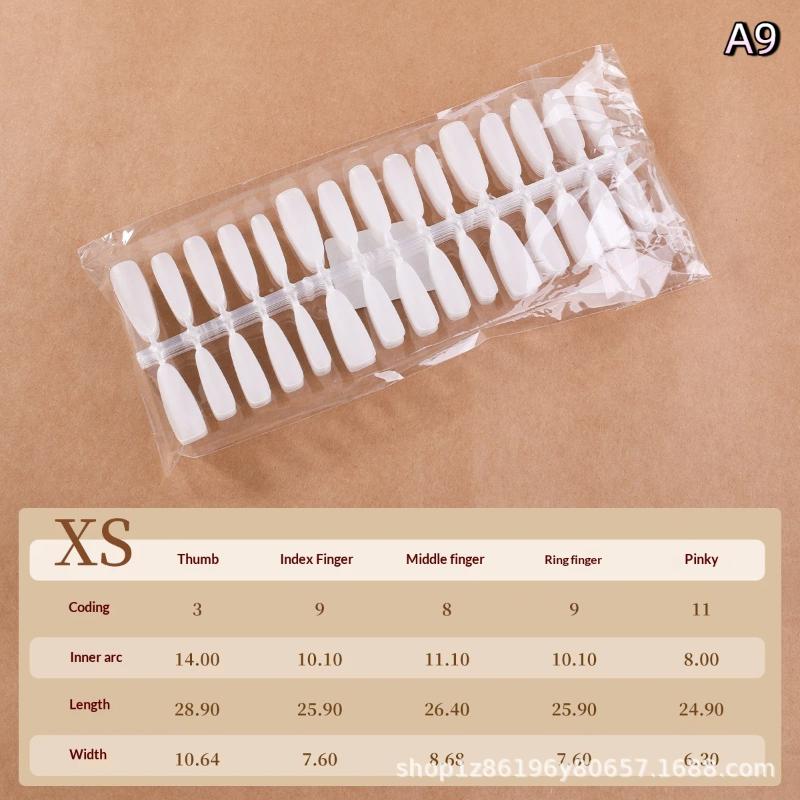 300Pcs/Bag Full Cover Press On Fake Nails Matte Ultrathin TransparentCoffin Tips Nails Extension Diy Practice Nail Tool