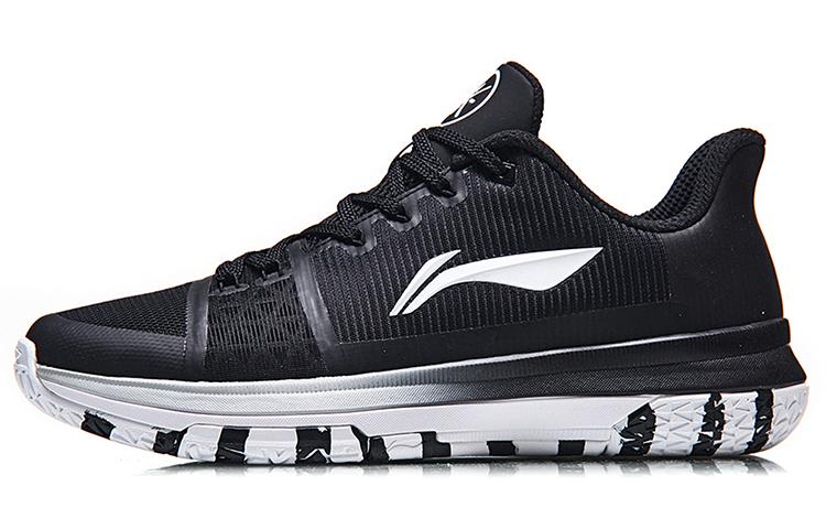 Li Ning Basketball Shoes Unisex Low Top Black/White ABAN031-4 41.5