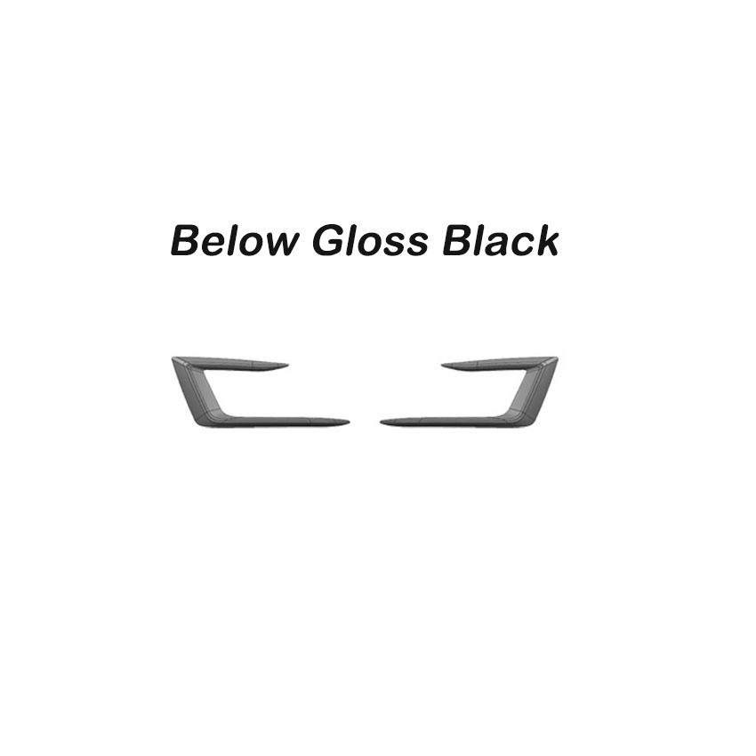 Fog Light Frame Spoiler For Tesla Model Y Juniper 2025-2026 Front Bumper Fog Light Splitter Trim Cover Diffuser Body Kit Black A Style Gloss Black