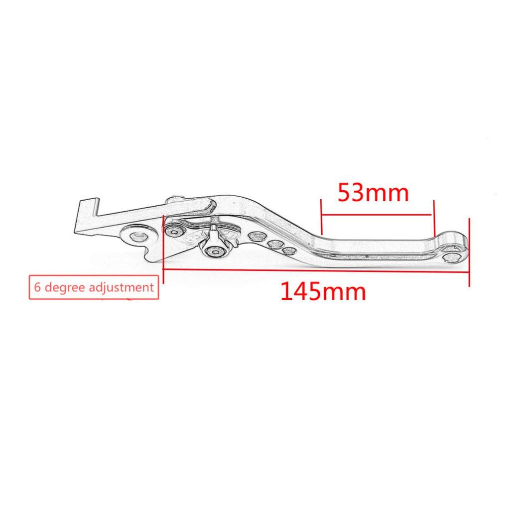 Mallofusa CNC Pair Short Brake Clutch Levers for Honda CBR600RR 2007-2016 / Honda CBR1000RR/FIREBLADE/SP 2008-2016 Black CNC Aluminum