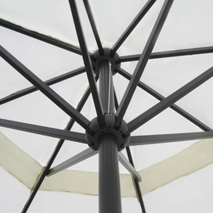 Parasol de jardin - Maison Exclusive - Diam. 5 m - H. 3,25 m - Base remplissable (eau/sable)
