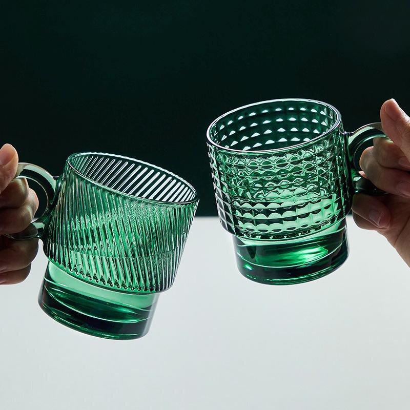 

Loveski Dark Green Glass Drinking Cup