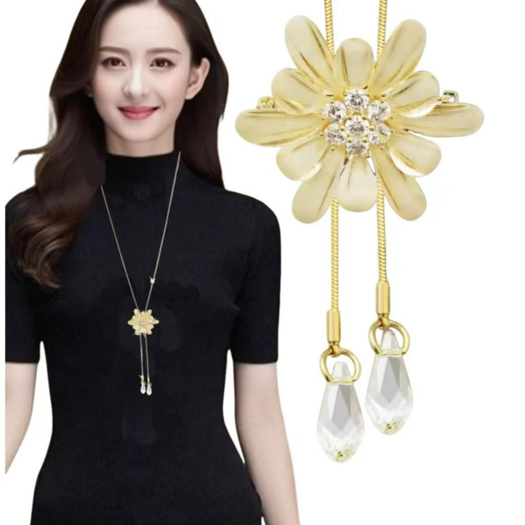 Elegante Quasten-Pulloverkette für Damen - Vielseitiges, hochwertiges europäisches und amerikanisches Design für Herbst/Winter-Mode