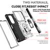 360 ° Rotat Metal Car Bracket Ring Soft TPU+Hard PC Solid Color Armor Phone Case For Samsung Galaxy Z Fold 7 6 5 4 Bumper Cover