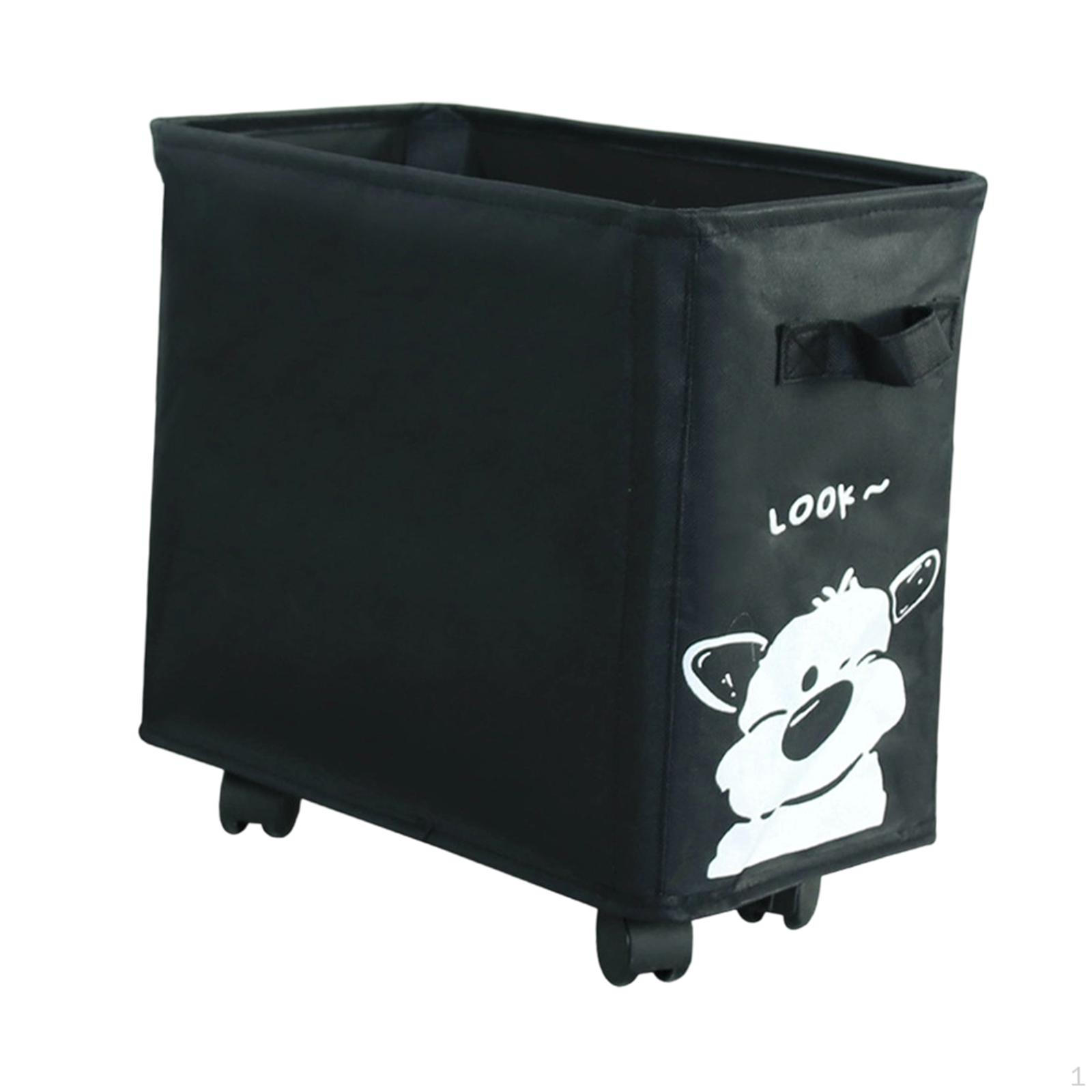 

Laundry Basket Under Desk Utility Cart Mobile Rolling Hamper Organizer Storage Oxford чёрный