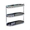 Acrylic Vanity Shelf Makeup Display Stand Space Saving Perfume Washroom, Desktop Black 2tier