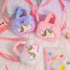 2025 Unicorn Plush Cartoon Handbag - Cute Kindergarten Crossbody Bag for Girls