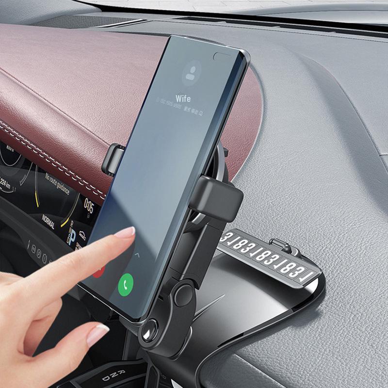"Multi-Function Car Dashboard Phone Mount & Navigation Holder"