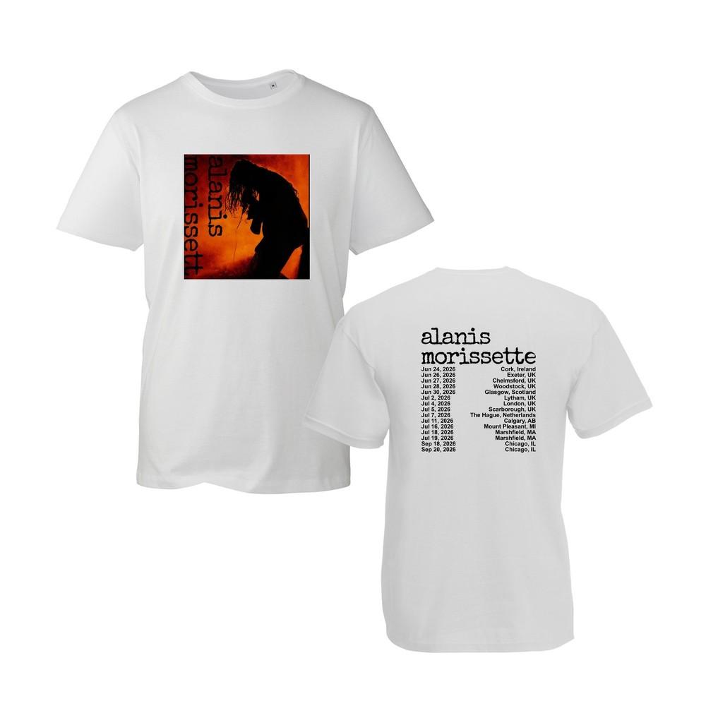 Alanis T Shirt Morissette Tour Merch Concert Album Vintage Graphic White Fan Tee S
