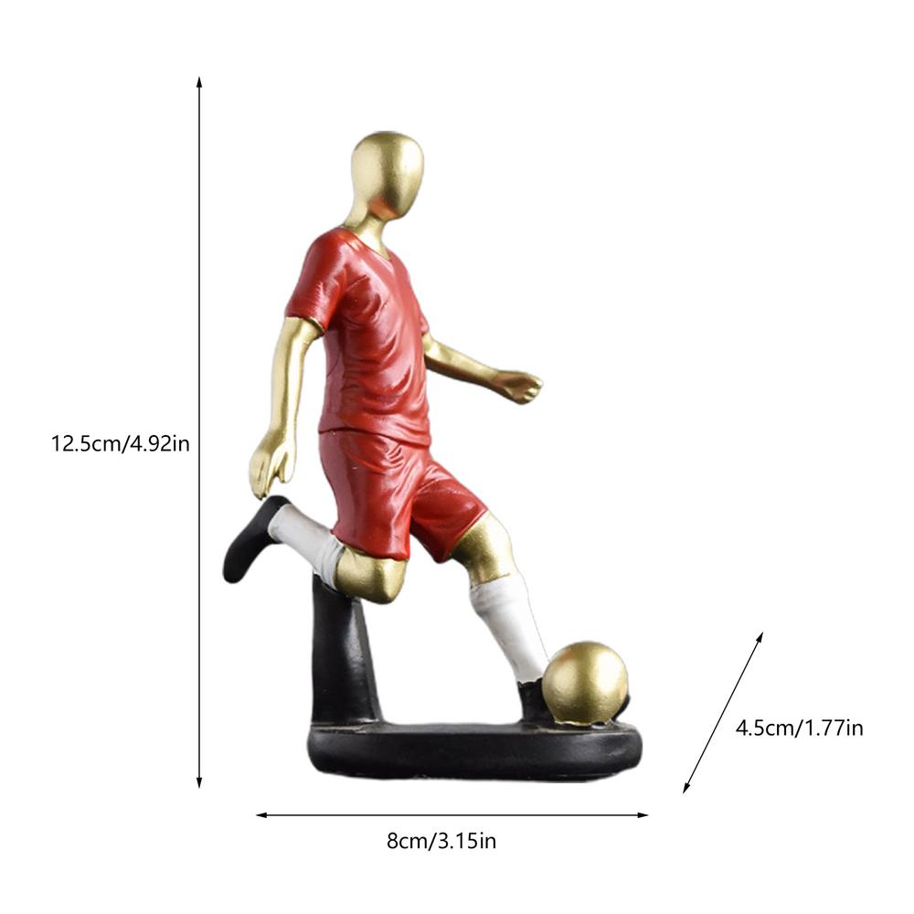 Soccer Team Figurine Resin Football Player Figurine Miniature Football Boys Model Home Art Football Decoration For Wine Cabinet