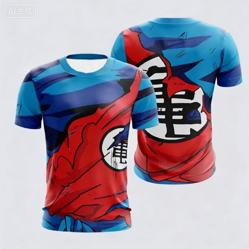 

2026 New Dragon Ball Goku Vegeta Men Football Jersey Summer Casual Women T-shirt Cartoon Japan Anime S