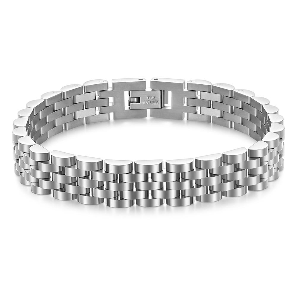 

Trendy Minimalist Stainless Steel Gold Color Plated Watch Strap Bracelet for Women/Men Jewelry Gifts Couple Bracelet 20cm