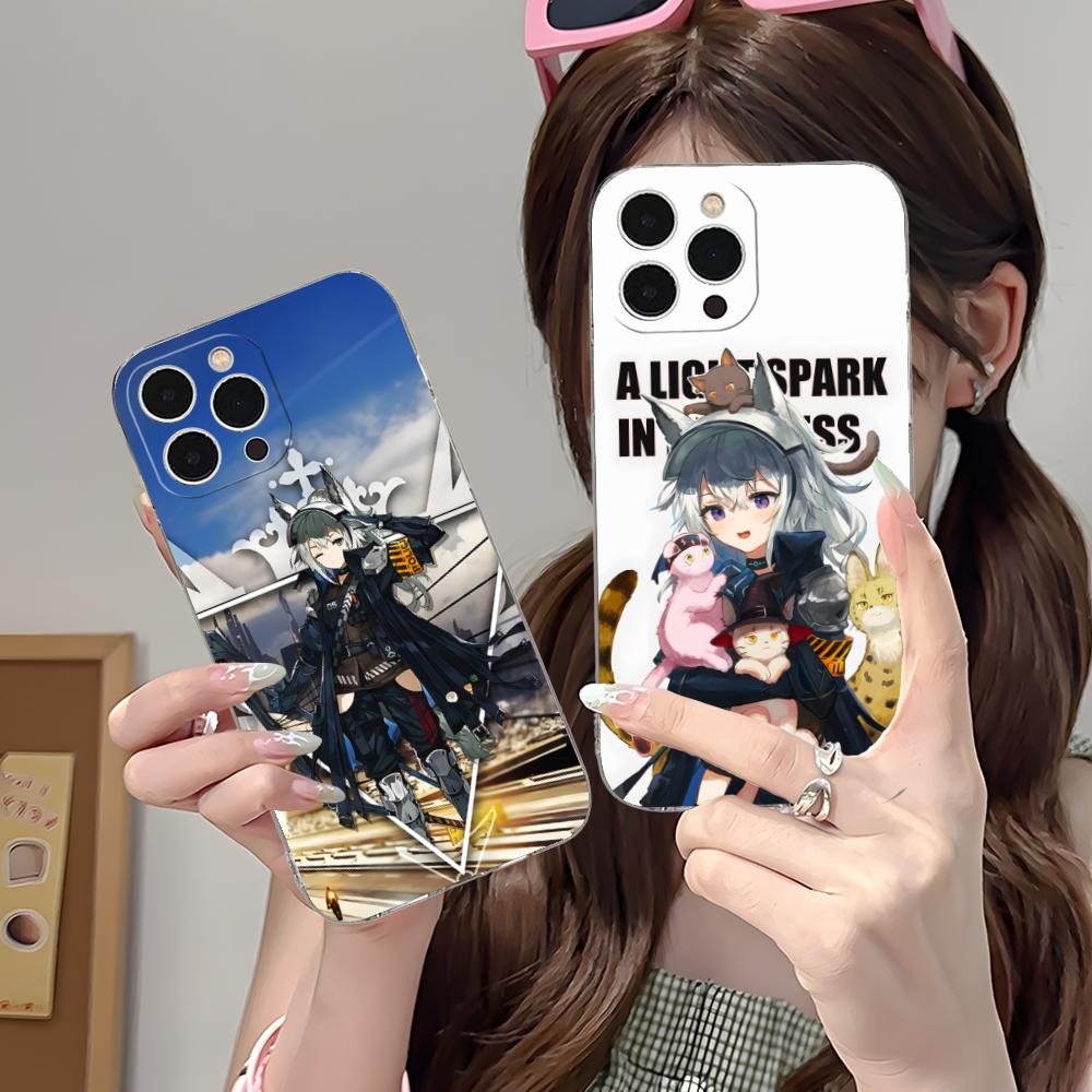 Arknights Grani Clear TPU Mobile Case for iPhone 17 16 15 14 13 12 11 X XR XS Air Pro Max Plus Mini Colorful Cover