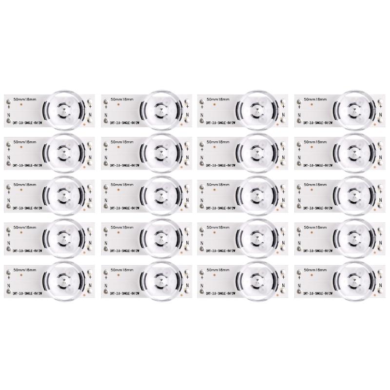 3V 6V LG6V Lamp Beads LED Backlight Bead with Opt Lens Fliter for TVs Repair Perfect for 32-65inch Screens