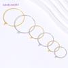 15mm-40mm18K Gold Plated Round Hoop Earrings,For Women Fashion Jewelry,Brass Big Circle Ear Wire Hoops,DIY Jewelry Making Craft