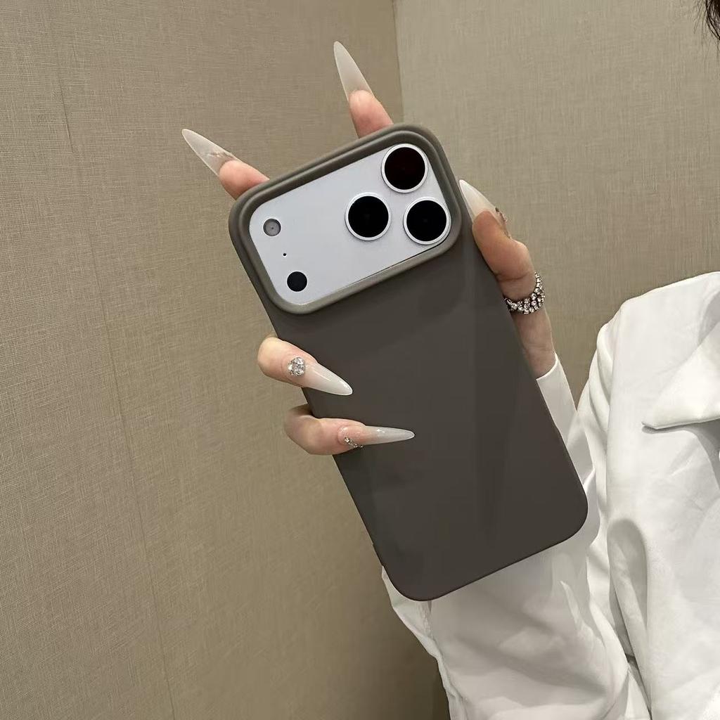 Orange Silikon Minimalistische Handyhülle für iPhone 17 Air 16 Pro Max 15 Plus 14 Pro 13 12 11 Xr X Xs 17Pro Max Mattierte Schutzhülle Stoßfeste Handyabdeckung