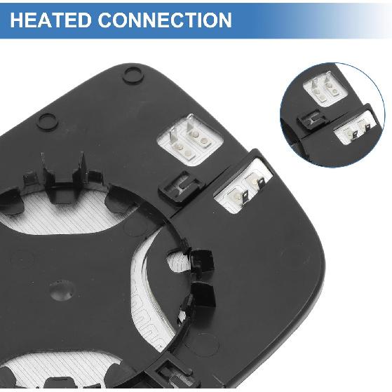 Motoforti Right Passenger Side Heated Mirror Glass Replacement for Ford Explorer 2011 2012 2013 2014 2015 2016 2017 Rear View Mirrors with Backing