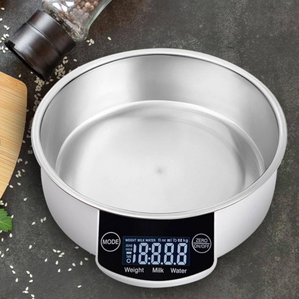 LCD Display Stainless Steel Electronic Bowl Scale Detachable Kitchen Scale Food Bowl Scale  Baking