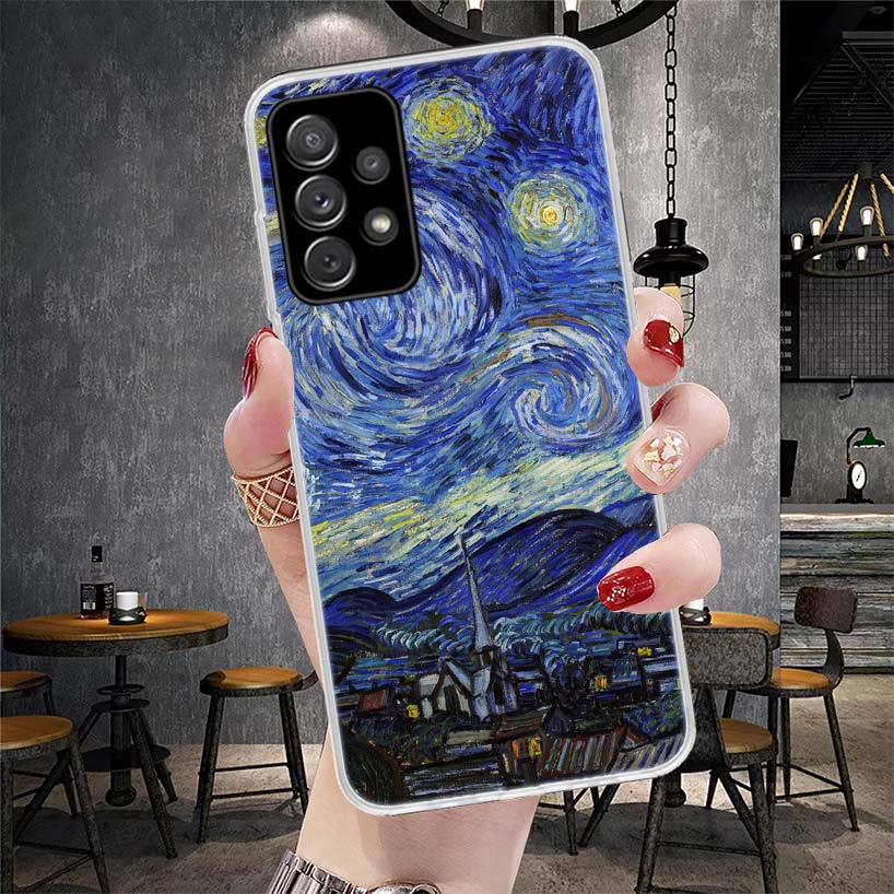 Van Gogh Oil Art Painting Soft Phone Case For Samsung Galaxy S22 S23 S24 S25 Edge S26 Ultra S20 FE S21 Plus + Fundas Coque Galax